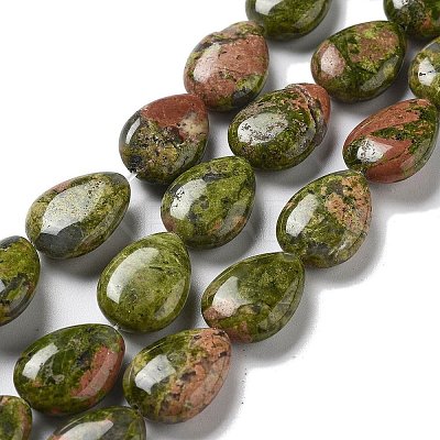 Natural Unakite Beads Strands G-P528-L19-01-1