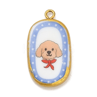 Printed Porcelain Pendants STAS-C183-03B-01-1