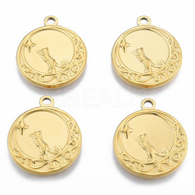 Ion Plating(IP) 201 Stainless Steel Pendants STAS-N098-188LG-1