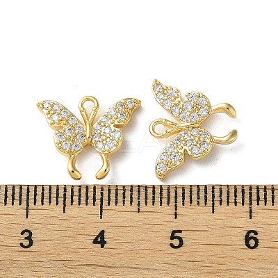 Brass Micro Pave Cubic Zirconia Charms KK-F872-06G-1