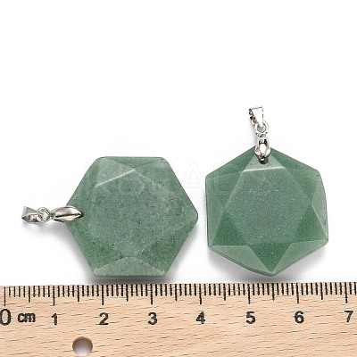 Natural Green Aventurine Pendants G-E487-95E-1