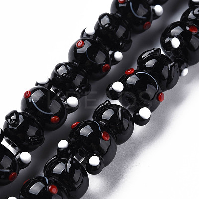 Handmade Bumpy Lampwork Beads Strands LAMP-T007-16A-1