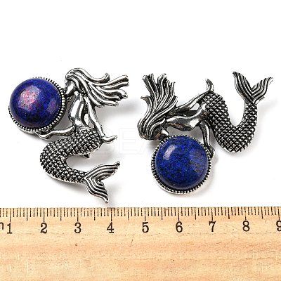 Dual-use Items Alloy Mermaid Brooch JEWB-C026-02B-AS-1
