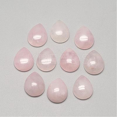 Natural Rose Quartz Cabochons G-R417-10x14-48-1