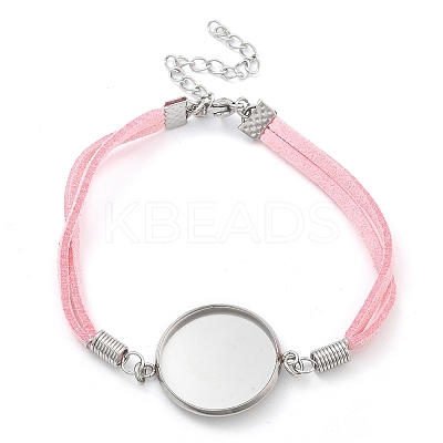 Faux Suede Double Cord Bracelet Making LS-STAS-M084-10P-01-1