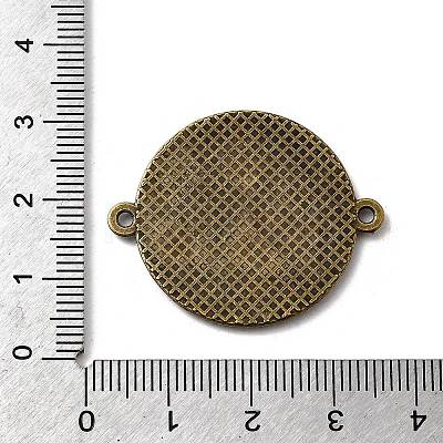Tibetan Style Alloy Flat Round Cabochon Connector Settings LS-X-TIBE-Q038-001G-AB-NR-1
