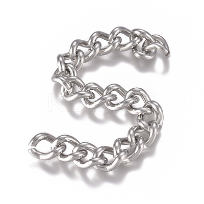 Tarnish Resistant 201 Stainless Steel Chain CHS-G017-15P-1