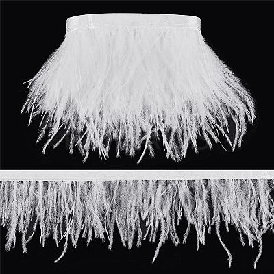 2 Yards Fashion Ostrich Feather Cloth Strand Costume Accessories FIND-GA0003-68A-1