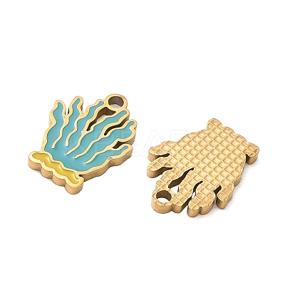 304 Stainless Steel Enamel Pendants SA-CBA7876-29G-02-1