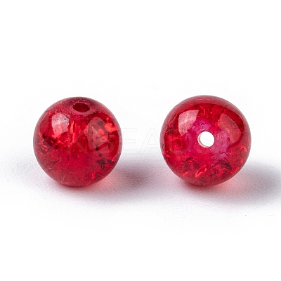 Transparent Crackle Glass Beads CCG-R001-10mm-M-1