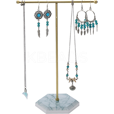 1 Set Golden Plated T Bar Iron Key Storage Jewelry Rack ODIS-SC0001-03B-1