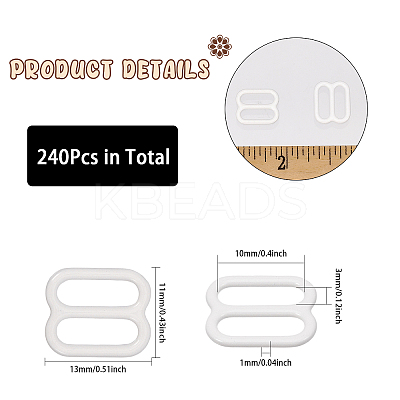 240Pcs Iron Slider Buckles DIY-CA0006-04A-1