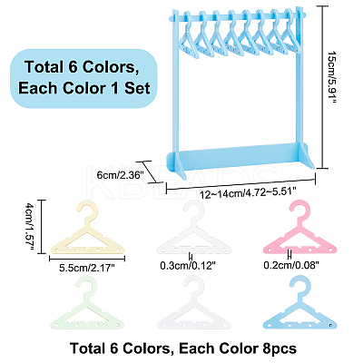6 Sets 6 Styles Acrylic Earring Display Stands EDIS-PH0001-71-1