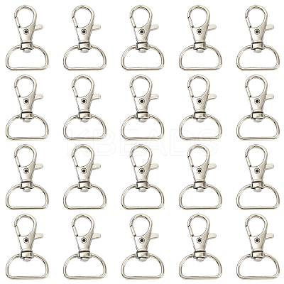 20Pcs Iron Swivel D Rings Lobster Claw Clasps IFIN-FS0001-22-1