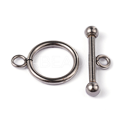 Non-Tarnish 304 Stainless Steel Ring Toggle Clasps X-STAS-L176-13P-1