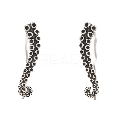 Antique Silver 316 Surgical Stainless Steel Dangle Earrings EJEW-D096-06B-AS-1