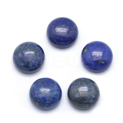 Natural Lapis Lazuli Cabochons G-P393-R11-10mm-1