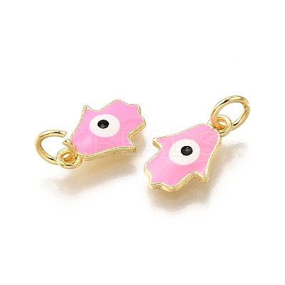 Brass Enamel Charms KK-C106-01G-1