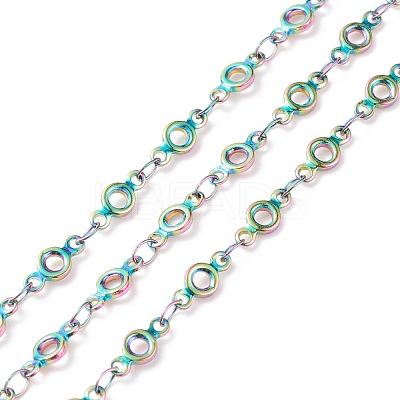 Rainbow Color 304 Stainless Steel Link Chains STAS-P219-56M-1
