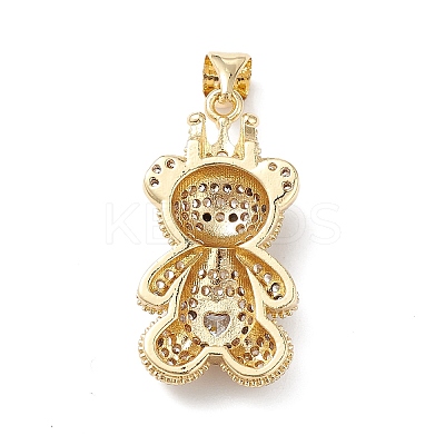Brass Micro Pave Cubic Zirconia Pendants KK-M240-09F-1