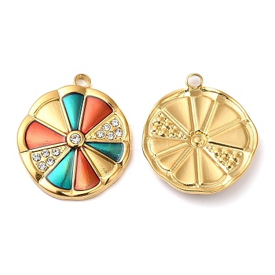 304 Stainless Steel Enamel Pendants STAS-K256-12G-01-1
