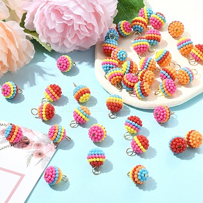 50Pcs ABS Plastic Pendants PALLOY-YW00043-1