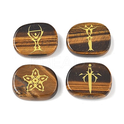 4Pcs 4 Styles Natural Tiger Eye Display Decorations G-F786-02C-06-1