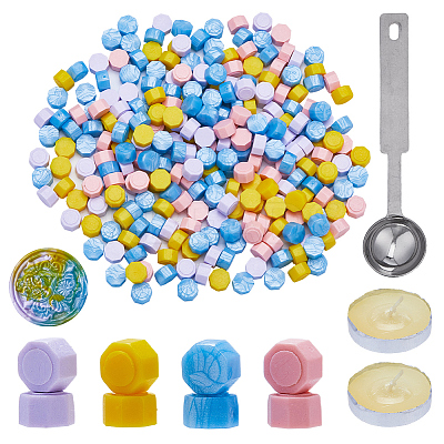400Pcs Octagon Sealing Wax Particles DIY-CP0009-23-1