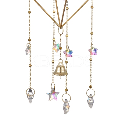 Geometric Metal Suncatchers Wall Hanging Decoration HJEW-G018-01A-G-1