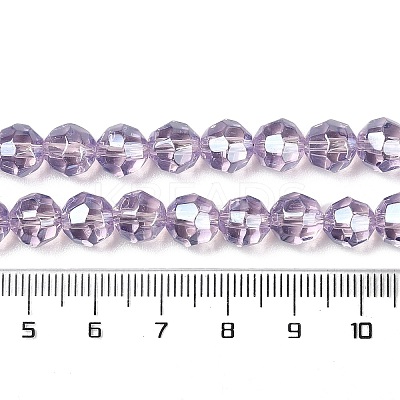 Electroplate Glass Beads Strands EGLA-Q129-01B-1