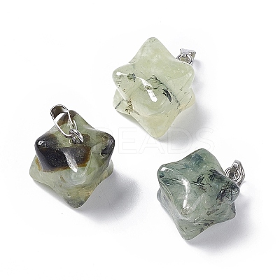 Natural Prehnite Pendants G-C002-02D-1