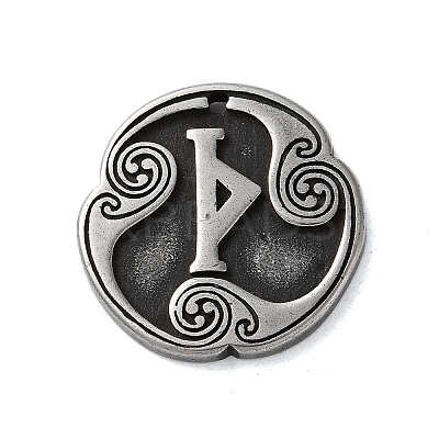 Rune Letters Alloy Pendants PALLOY-S193-01AS-03-1