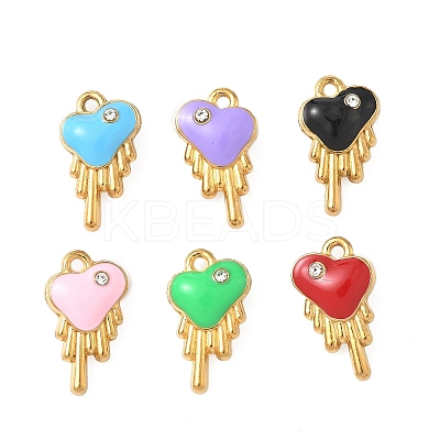 304 Stainless Steel Enamel Pendants STAS-I346-52G-1