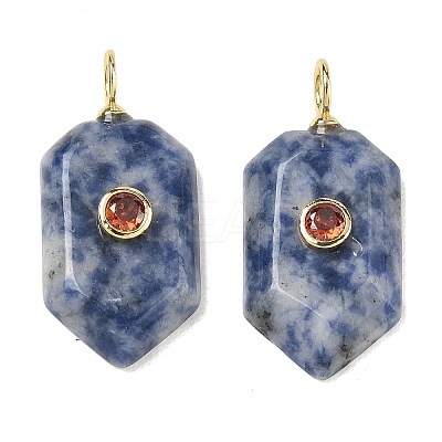 Natural Blue Spot Jasper Pendants KK-CBAF9BC-20G-04-1