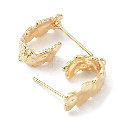 Brass Stud Earring Findings KK-C031-07G-1