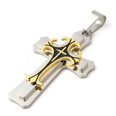 Ion Plating(IP) 304 Stainless Steel Enamel Big Pendants STAS-D110-28GP-1