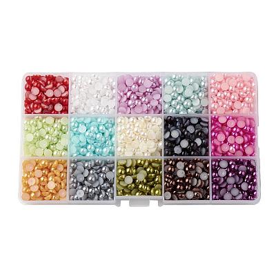 ABS Plastic Cabochons SACR-X0014-6mm-01-1