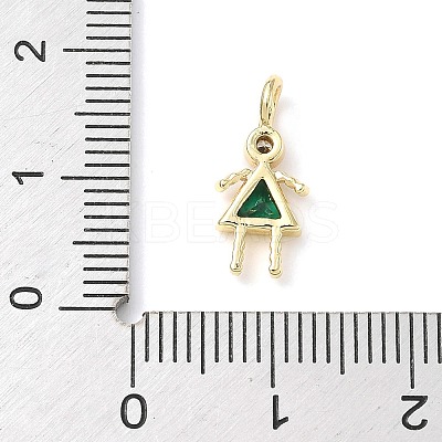 Brass Micro Pave Cubic Zirconia Pendants ZIRC-I356-17G-B09-1