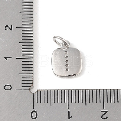 Rack Plating Brass Micro Pave CLear Cubic Zirconia Charms KK-E110-14P-I-1