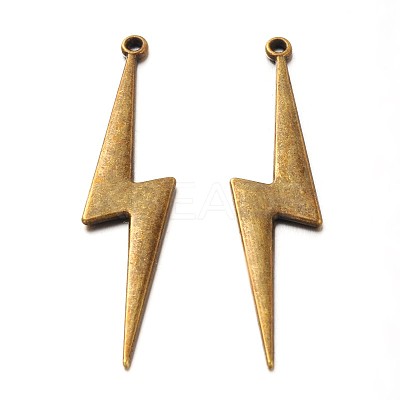 Tibetan Style Alloy Lightning Bolt Big Pendants LS-PALLOY-AD92395-AB-FF-1