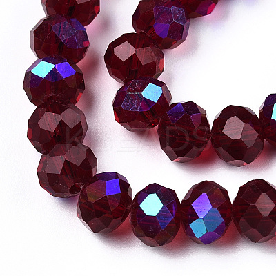 Electroplate Glass Beads Strands LS-EGLA-A034-T8mm-L21-1