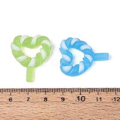 Luminous & Frosted Transparent Resin Cabochons RESI-T026-09M-1