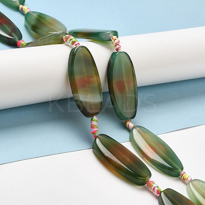 Natural Banded Agate/Striped Agate Beads Strands G-L544-033-1