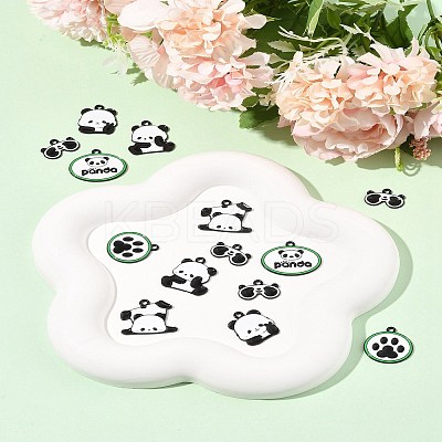 14Pcs 6 Styles Alloy Enamel Pendants ENAM-FS0002-60-1