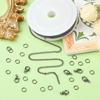 DIY Chain Bracelet Necklace Making Kit DIY-YW0006-37-1