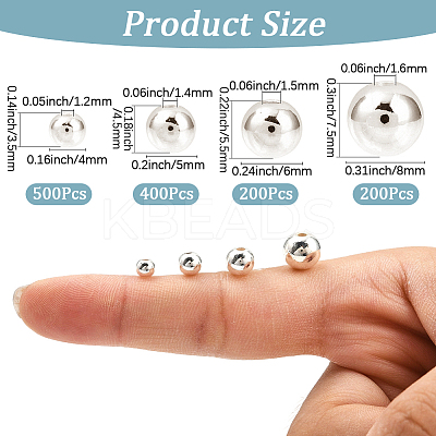 1300Pcs 4 Styles CCB Plastic Beads Sets CCB-PA0001-02S-1