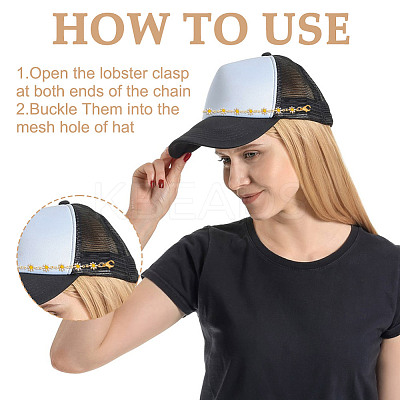 Brass Enamel Link Baseball Cap Chain AJEW-GO00028-1