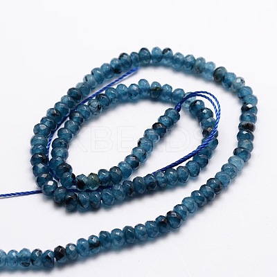 Dyed Natural Malaysia Jade Rondelle Beads Strands G-E316-2x4mm-19-1