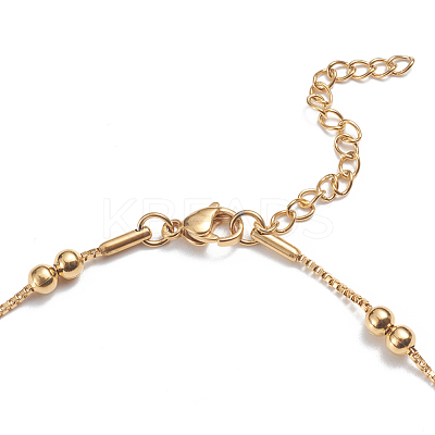 Ion Plating(IP) Stainless Steel Box Chain Anklets AJEW-G024-12G-1