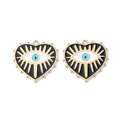 Rack Plating Alloy Enamel Pendants ENAM-K067-05C-1